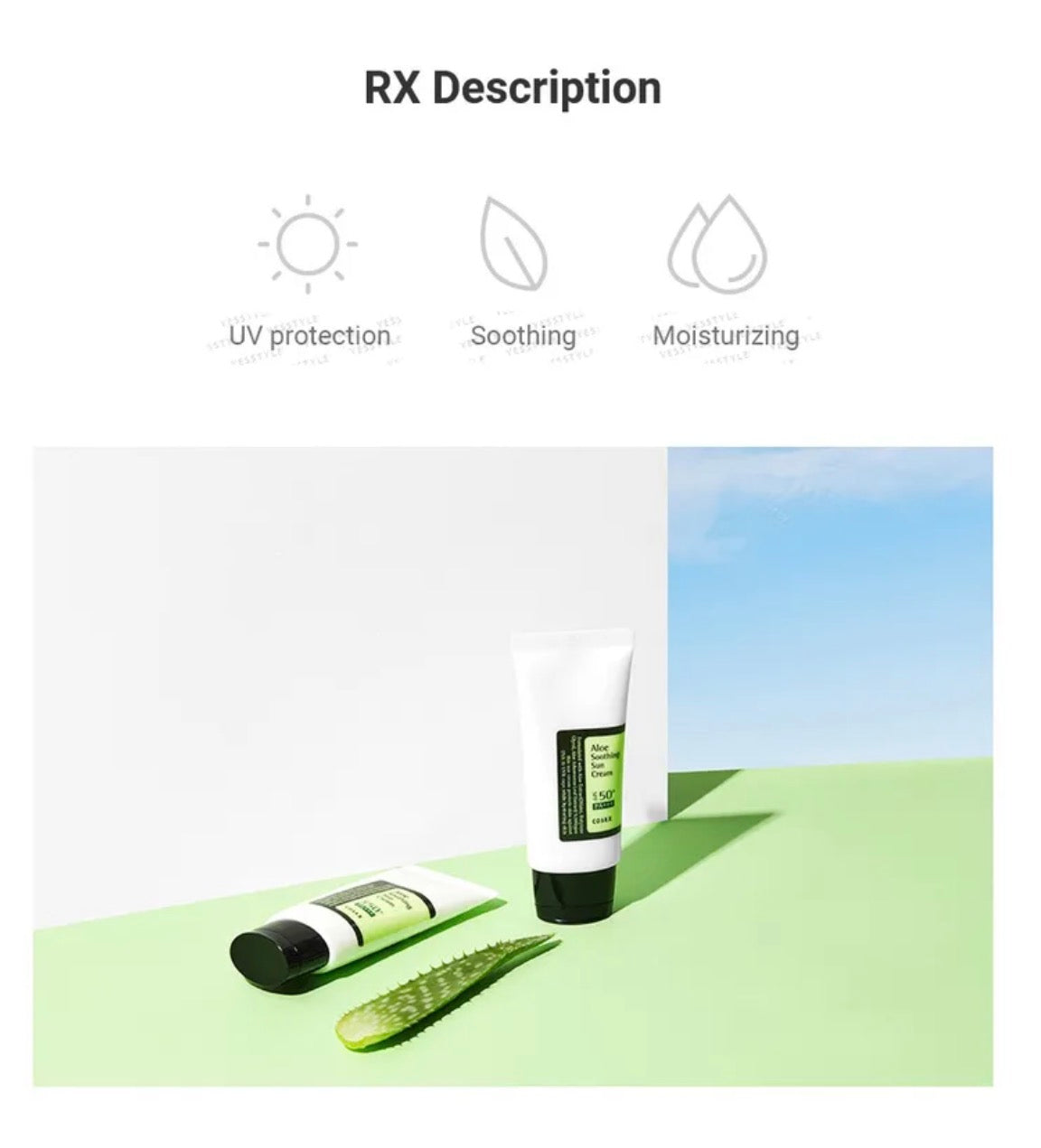 Cosrx Aloe Spf 50 Shoothing Sun Cream 50ml